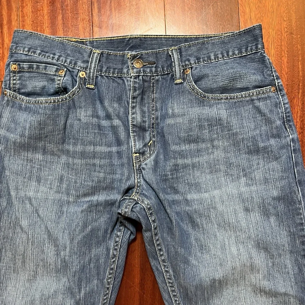 Levi's Jeans Men 33x34 514 Blue Slim Straight Leg Gorpcore Faded Denim Workwear